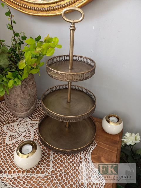 METALOWA PATERA 3 POZIOMOWA 52 CM
