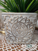 OSŁONKA DONICA wazon 14 CM DO WNĘTRZ I OGRODÓW W STYLU BOHO RUSTYKALNYM VINTAGE