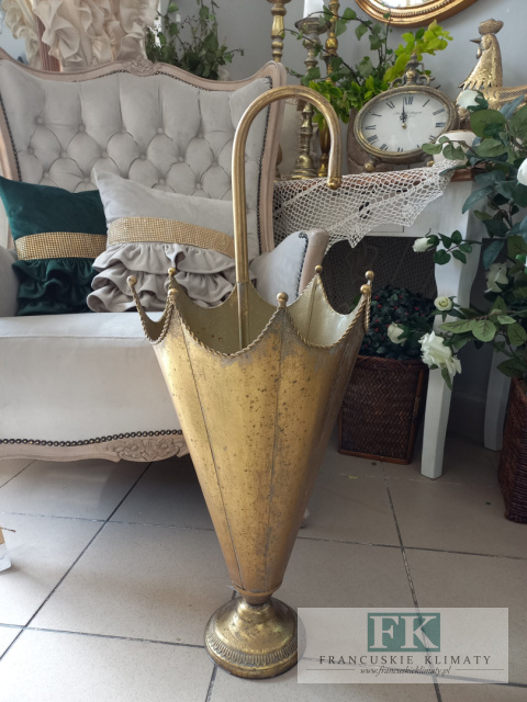 PARASOLNIK METALOWY KUTY 75,5 CM , ZŁOTY