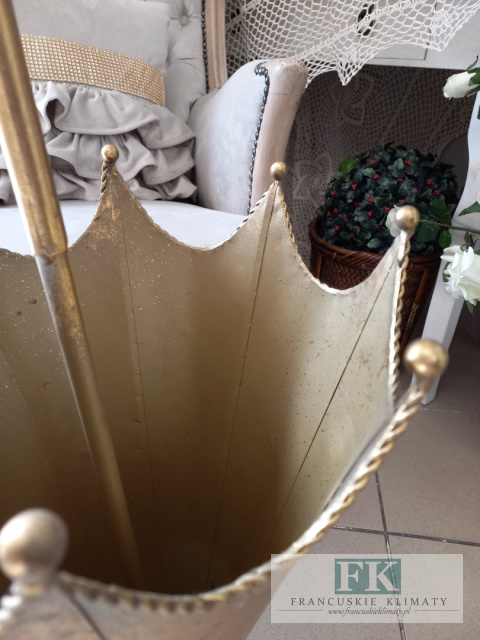 PARASOLNIK METALOWY KUTY 75,5 CM , ZŁOTY