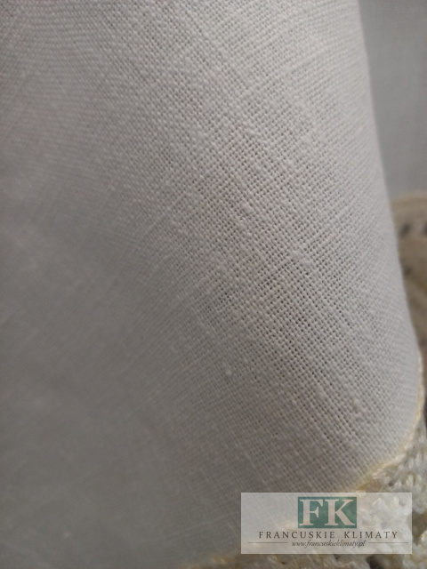 OBRUS ANITA BEŻ KREM 140X170 LEN BAWEŁNA KORONKA PROWANSJA SHABBY CHIC