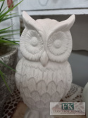 FIGURA DEKORACYJNA SOWA 25 cm BIEL
