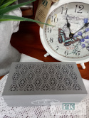 HERBACIARKA PUDEŁKO NA HERBATĘ ORNAMENT SZARA