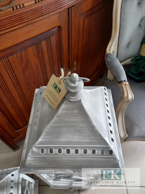 LATARNIA LAMPION 88 CM SZARA