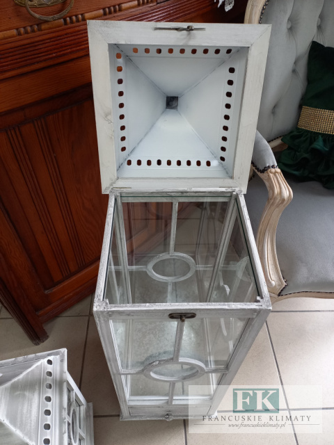 LATARNIA LAMPION 88 CM SZARA