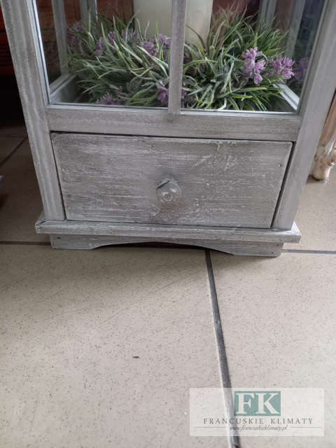 LATARNIA LAMPION 88 CM SZARA