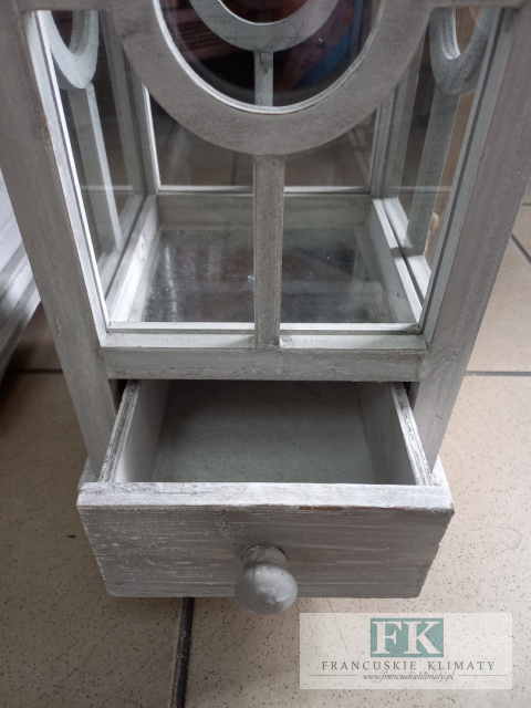 LATARNIA LAMPION 57 CM SZARA