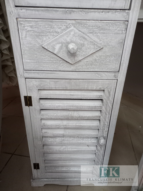 DREWNIANA LATARNIA , LAMPION Z SZAFKĄ I SZUFLADĄ 145 CM