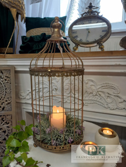 KLATKA METALOWA 60 CM , SHABBY