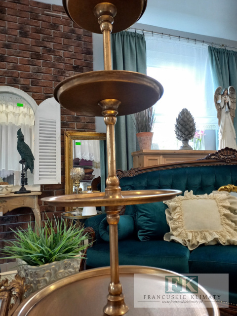 METALOWA PATERA 4 POZIOMOWA 100 CM ZŁOTO