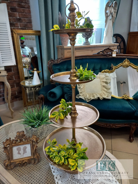 METALOWA PATERA 4 POZIOMOWA 100 CM ZŁOTO