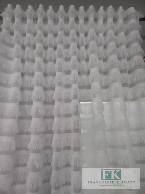 KOMPLET FIRANA / ZASŁONA FRĘDZLE 150/250 x 2 szale W STYLU BOHO, CHIC