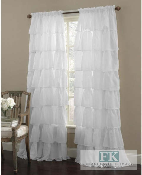 ZASŁONA FALBANY W STYLU PROWANSALSKIM , FRANCUSKIM , SHABBY , 8 falban